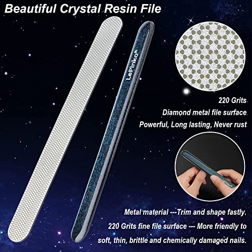 LePinko Professional Nail File and Nano Glass Nail Buffer Set