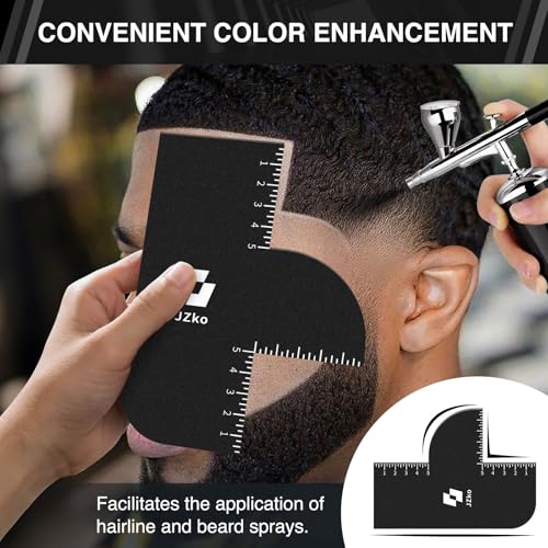 Barber Hairline Shaping Tool Set - 2 Pcs Edge Line Up Card & Comb