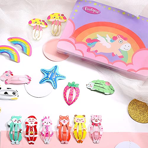 100Pcs Kids & Women Hair Clips Set - Assorted Snap Barrettes for Hair Styling
