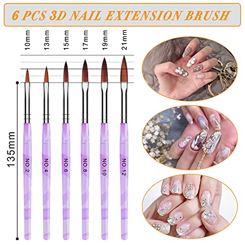 AROIC 28-Piece Acrylic Nail Art Brush and Dotting Tool Set
