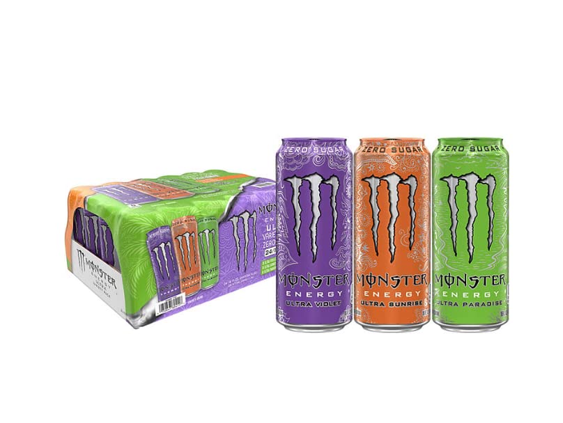 Monster Energy Zero Ultra Sugar Free Energy Drink - 16 Oz | Pack of 15 Cans