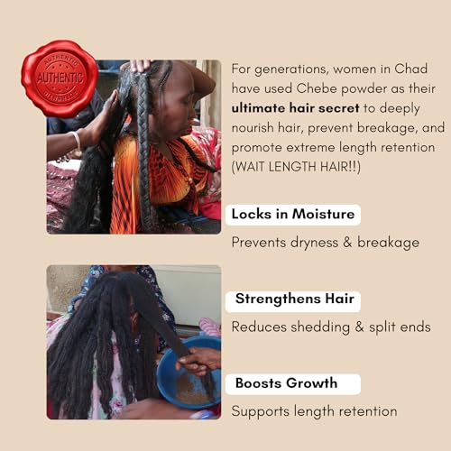 Uhuru Naturals ChadianChebe™ Hair Growth Butter - 8oz African Herbal Moisturizer for Thick, Long Hair