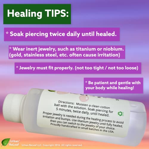 Urban ReLeaf Gentle Piercing Solution with Lavender Oil - 4oz