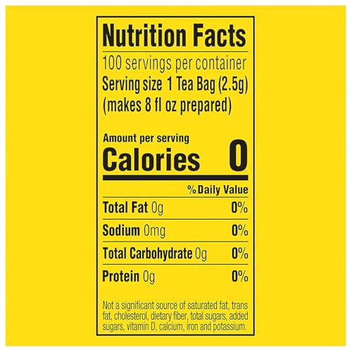 100 Count Premium Black Tea Bags - Individually Wrapped for Hot or Iced Tea
