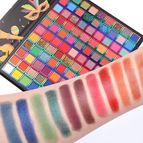 99 Colors Eyeshadow Palette - High Pigmented Matte & Glitter Makeup