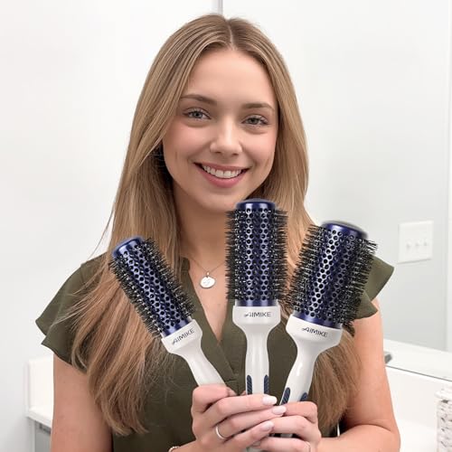 AIMIKE 2-Inch Nano Ionic Round Brush for Blow Drying & Styling