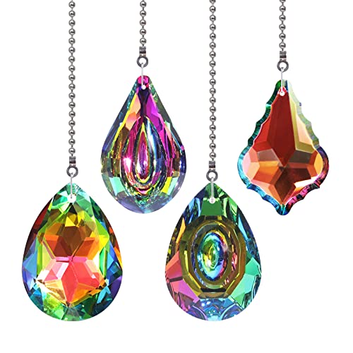 Crystal Pull Chain Extension for Ceiling Fans - 4 Pieces