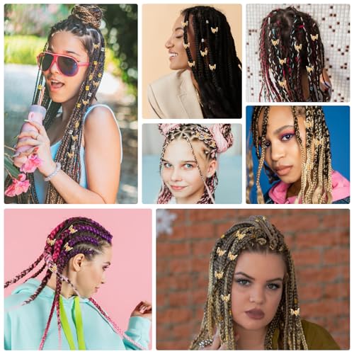 Ouligay 30 Pcs Gold Butterfly Hair Clips - Durable Mini Claw Clips