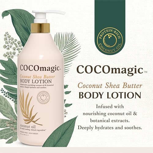 Cocomagic Coconut Shea Butter Body Lotion, Deeply Hydrating, 32 Fl Oz