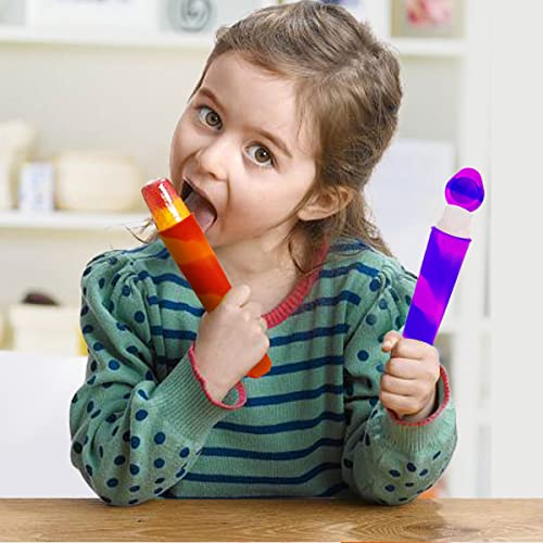 6pcs Reusable Silicone Popsicle Molds with Lids for DIY Treats