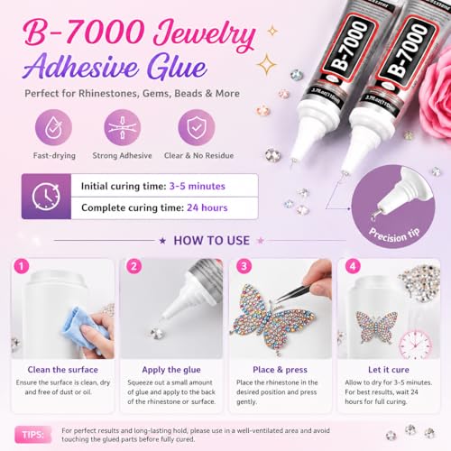 35000Pcs Resin Jelly Rhinestone Bedazzler Kit with Glue and Tools