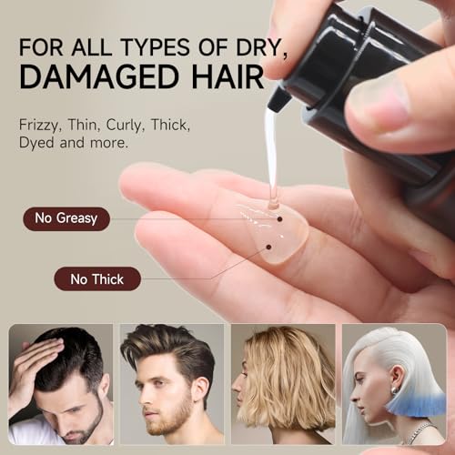 JVR Hair Serum for Frizzy & Damaged Hair - Heat Protectant Oil 2.7 oz