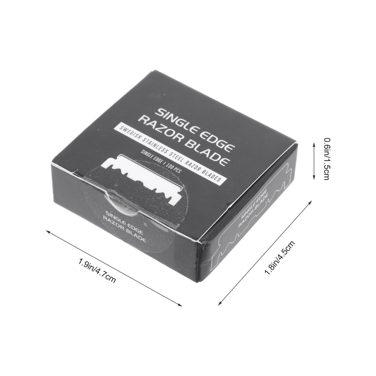 100 Count Single Edge for Men, Professional Barbershop One Blade Refills for Face Shaving, Precision Beard and Mustache Grooming, Fits Folding Straight Razors