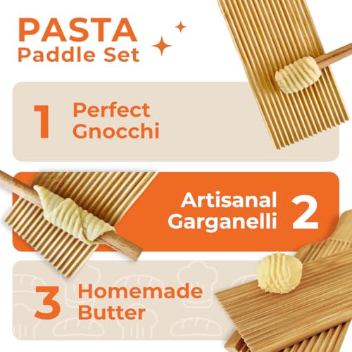 KneadEat Bamboo Gnocchi Board Set for Homemade Pasta