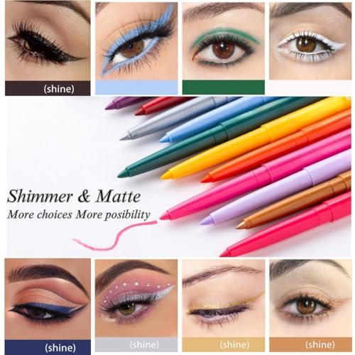 Retractable Purple Eyeliner Pencil - Creamy, Smudge-Proof & Long-Lasting