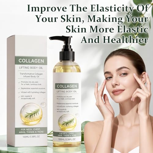 Collagen Firming Body Oil - Lightweight Moisturizing Skin Treatment (2 Pack)