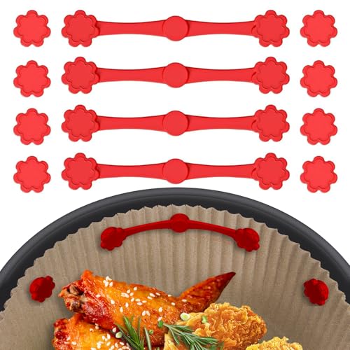 Air Fryer Magnetic Buckles for Parchment Paper - 12 Pack Silicone Liners