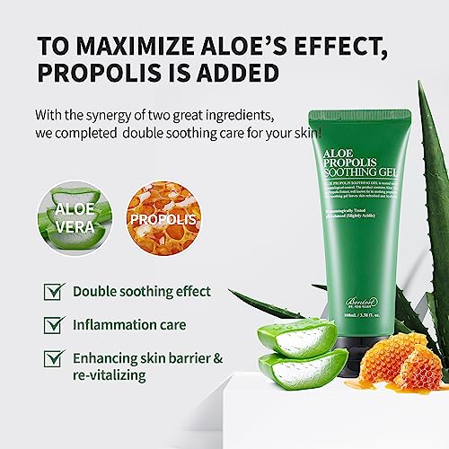 BENTON Aloe Propolis Soothing Gel - 3.38 fl. oz. Hydrating Face Moisturizer for Sensitive Skin
