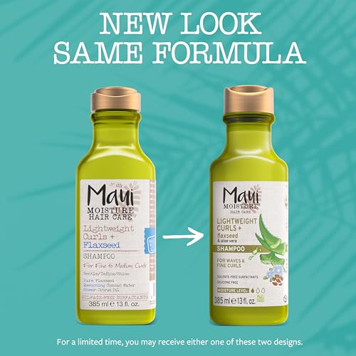 Maui Moisture Lightweight Curls + Flaxseed Shampoo, 13 Fl Oz (Pack of 2)