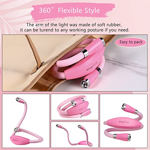 Rechargeable Neck Book Light - Hands-Free LED Reading Lamp