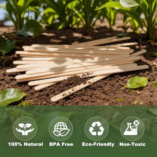 900Pcs Birch Wood Coffee Stirrers - 7 Inch Eco-Friendly Sticks