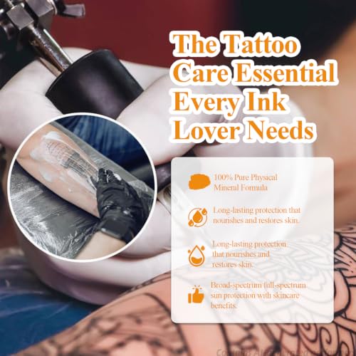 Clenome Tattoo Aftercare Sunscreen SPF 30+ Lotion for New & Old Ink