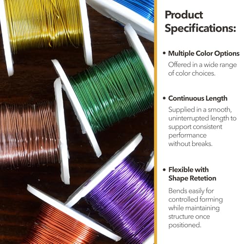 16 Gauge Burnt Orange Anodized Aluminum Craft Wire - 100 FT