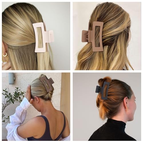 8 Pcs Durable Hair Claw Clips Set for Thick & Curly Hair