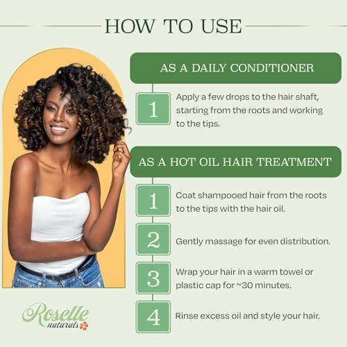 Roselle Naturals Chadian Hair Oil for Hair Growth - 8 Fl Oz