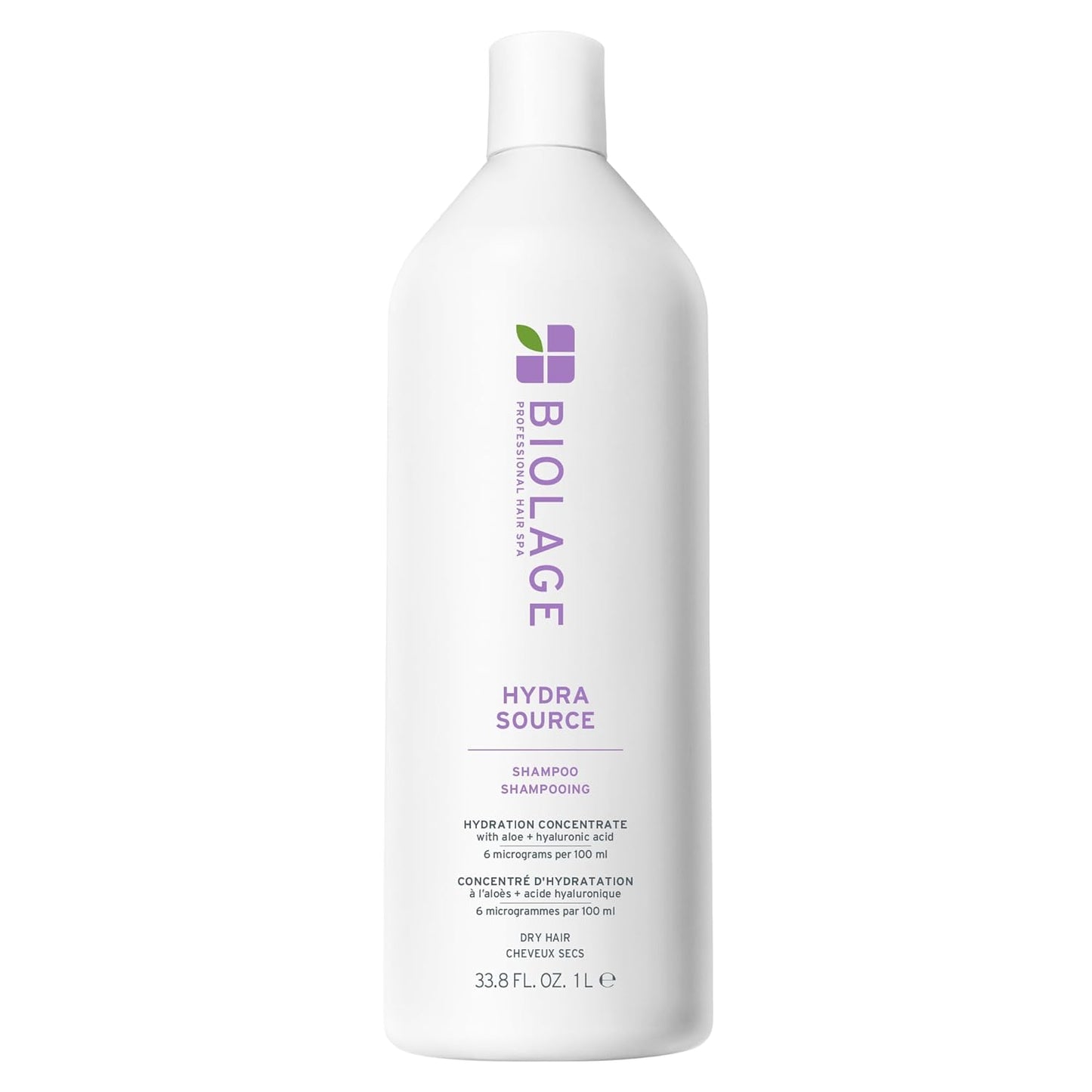 Biolage Hydra Source Shampoo - Moisturizing Aloe Vera & Hyaluronic Acid for Dry Hair | Vegan, Paraben-Free