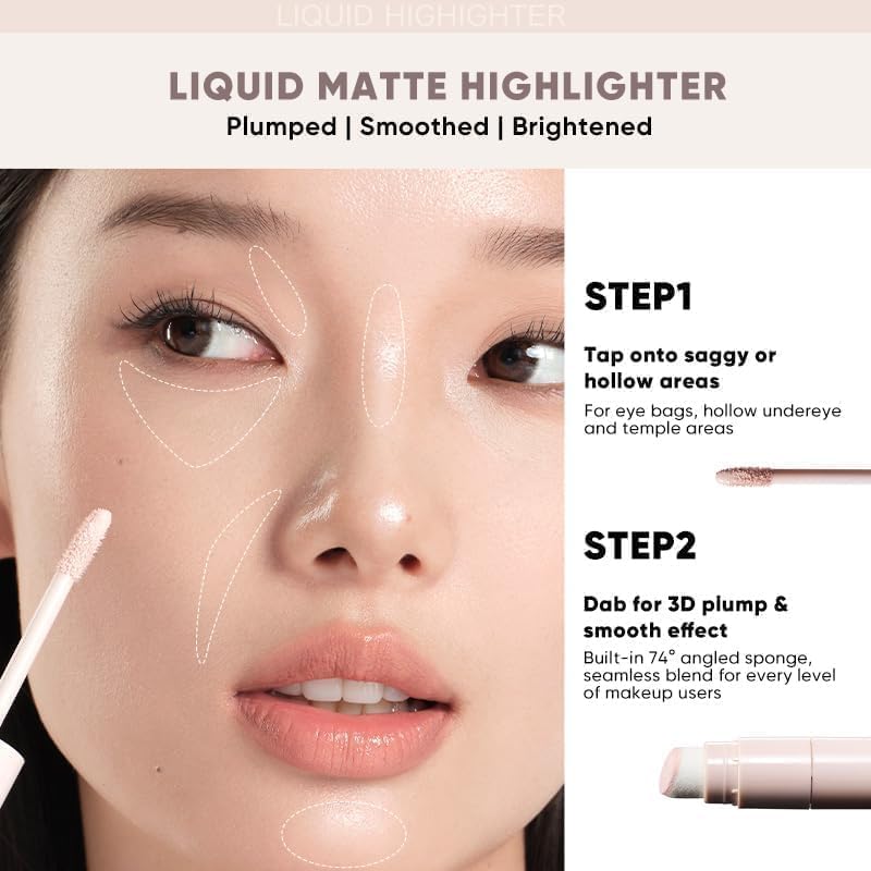 JUDYDOLL Cool Toned Contour Stick 01 Gray Brown Liquid Bronzer for Face & Makeup