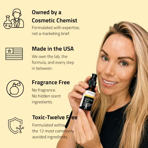 YEOUTH Niacinamide Serum with Hyaluronic Acid & Licorice Root 1oz – Brightening & Hydrating Face Serum