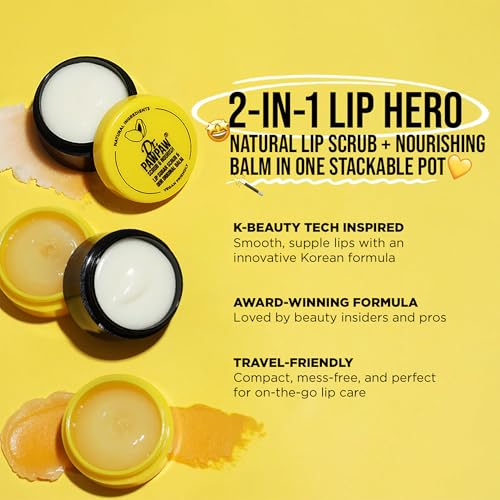 Dr. PawPaw Lip Scrub and Balm Duo - Vegan Exfoliator & Hydrating Balm