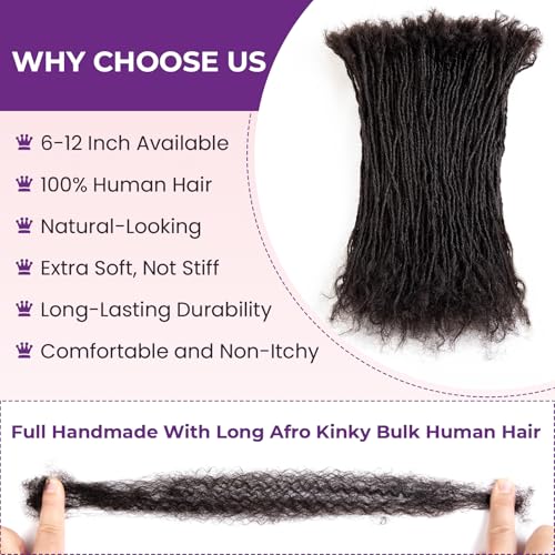 KGRT 10-Inch Handmade Sisterlocs Extensions - 100% Human Hair Microlocs