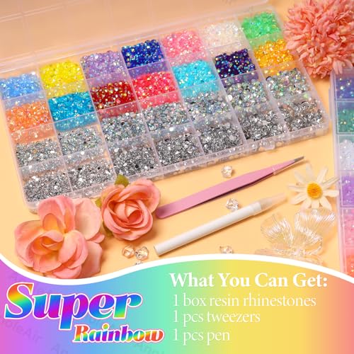 AnoleAir S1 22000PCS Colorful AB & Transparent Rhinestones Bedazzling Craft Kit