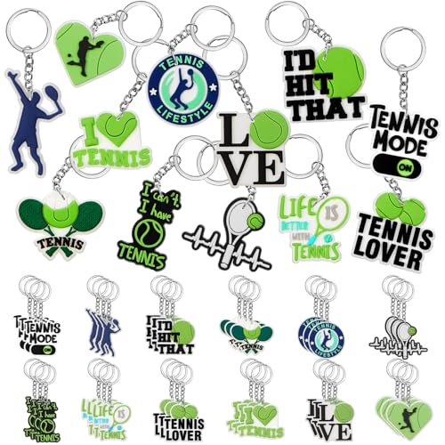 Batiyeer 36 Pack Tennis Keychains - Fun Sports Party Favors