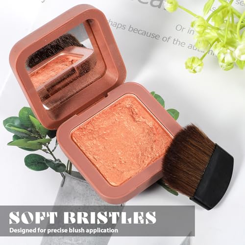 4Pcs Mini Powder Blush Brushes - Soft Travel Makeup Tools