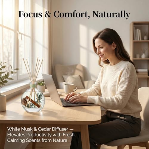 Cedarwood & White Musk Reed Diffuser - Luxury Home Fragrance