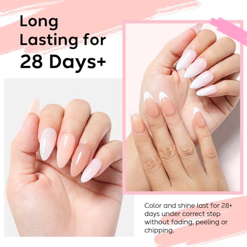 Nicedeco Rubber Base Gel Nail Polish Set NSET6-35 - 6 Pcs Vegan, HEMA Free