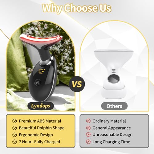 Lyndops 7 Color Portable Face Massager - LED Thermal Vibration Tool