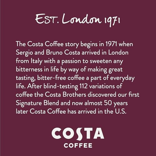 Costa Coffee Dark Roast Single Serve Pods - 10 Count
