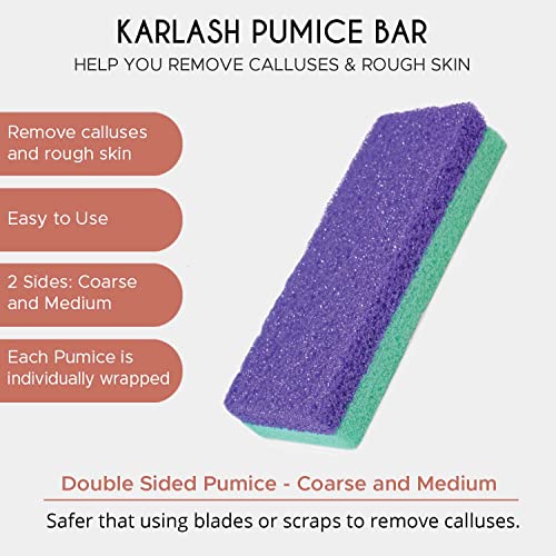 Karlash Double Sided Pedicure Foot Pumice Stone Callus Remover & Scrubber
