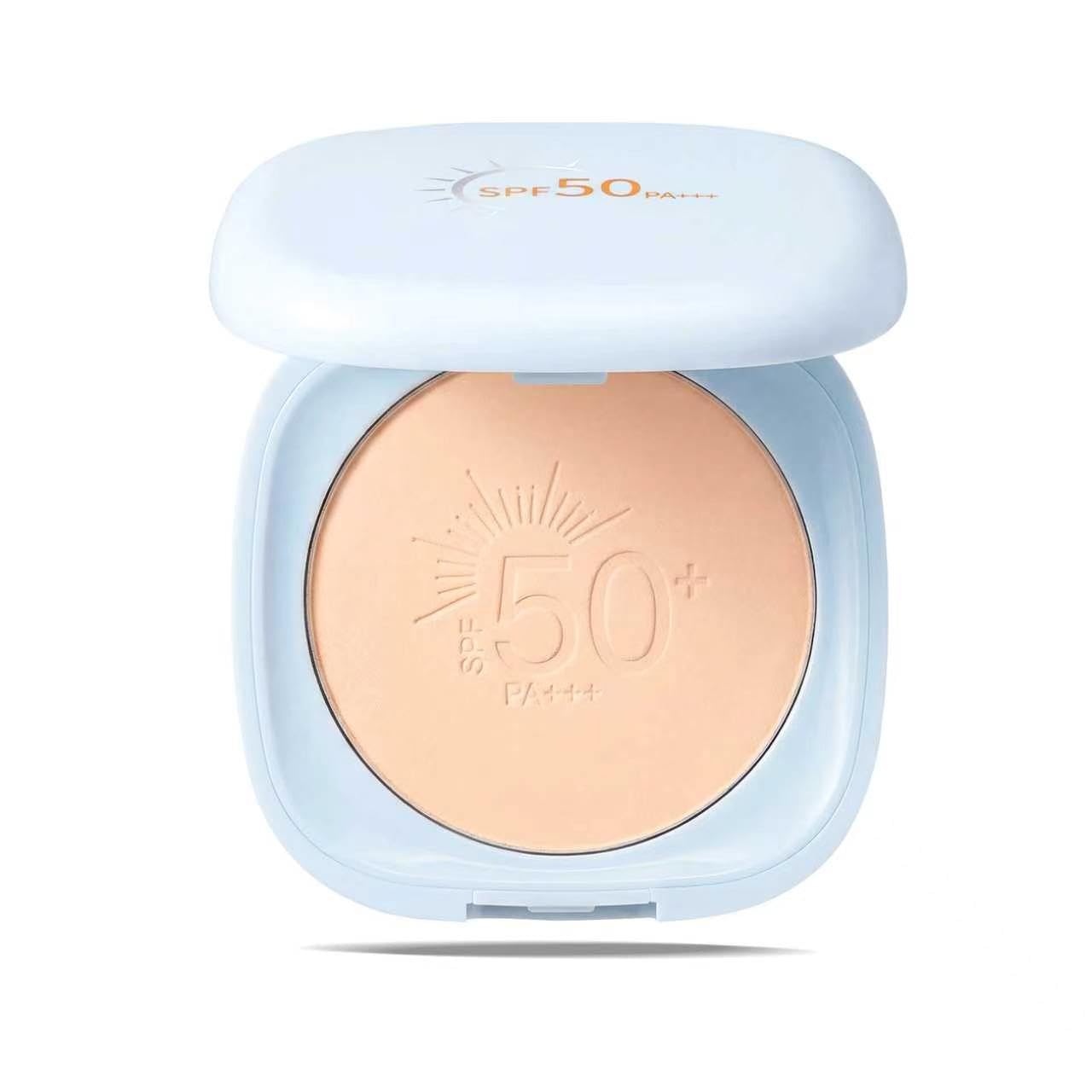 Face Powder Makeup Foundation,Lightweight Concealing Sunscreen Setting Face Pressed Compact with SPF 50,Oil-Control,Long-Lasting Pressed Powder Foundation,100g