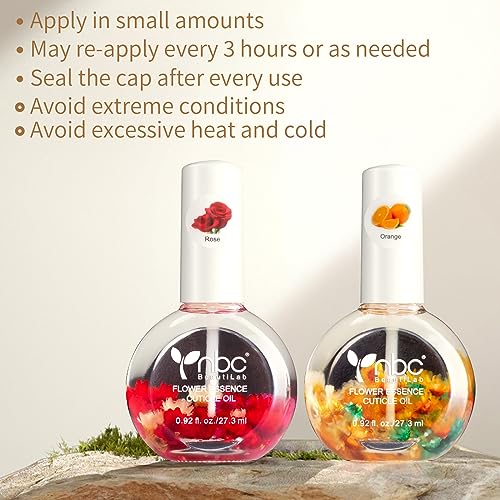 Natural Nail Cuticle Oil with Jojoba & Vitamin E - Orange & Rose