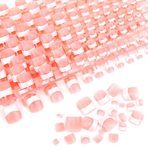 MWOOT 240Pcs French Nail Tips Set – 12 Sizes False Nail Tips for DIY Manicure