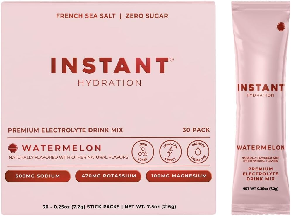 Electrolyte Drink Mix - Instant Hydration Sugar Free Cherry Limeade Powder Packets | 20 Travel Sticks for Recovery & Muscle Support