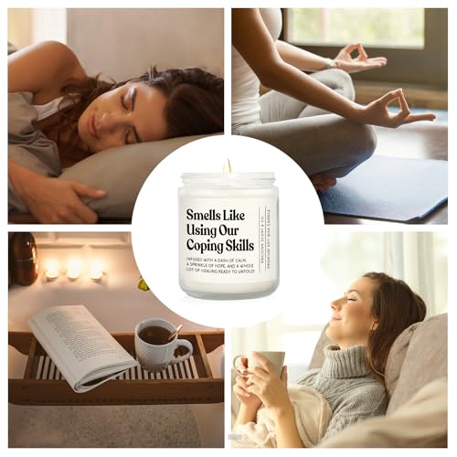 Lavender Scented Candle for Therapists & Counselors - Stress Relief Gift