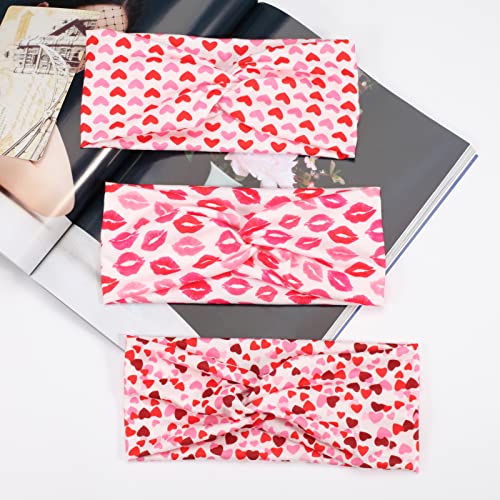 Twinfree 6pcs Romantic Lips Style Knotted Headbands Set - Color 1