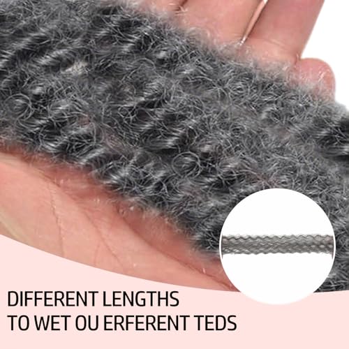 MCNJM 16 Inch Grey Afro Twist Hair Pre-Fluffed Spring Twist Extensions Pack of 8