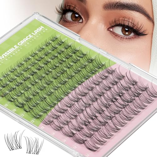 KEYYOU DIY Waterproof Lash Clusters - C Curl, 8-16mm Mix